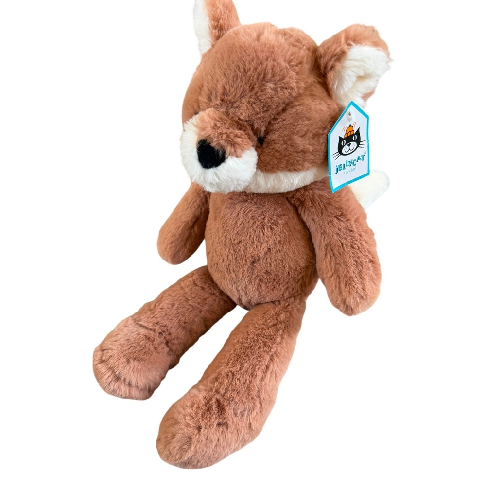 NWT Jellycat Medium Beckett Fox Plush Soft Toy Retired Rare HTF BECK3F - Picture 2 of 7